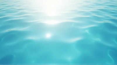 Top-Down View Of Rippling Liquid Under Sunlight