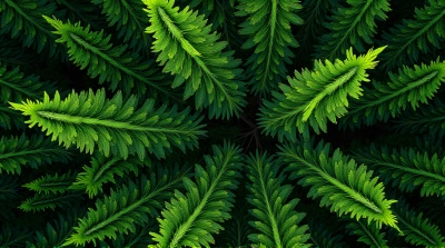 Top View Of Lush Green Foliage Cluster