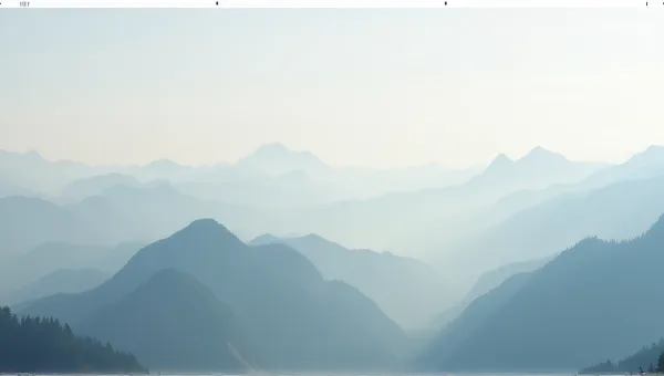 Towering Peaks with Morning Mist and Soft Light