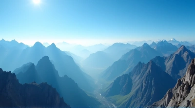 Towering Peaks Under Bright Blue Sky