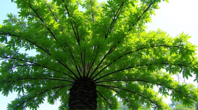 Towering Tropical Plant With Sprawling Branches