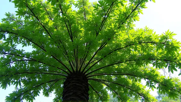 Towering Tropical Plant With Sprawling Branches