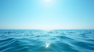 Tranquil Ocean Surface Beneath Cerulean Sky