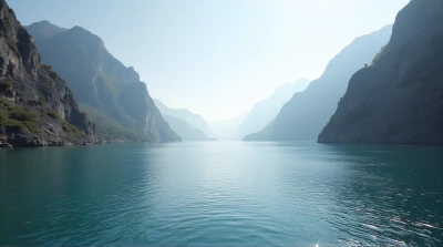 Tranquil Water With Rocky Cliffs And Gentle Ripples