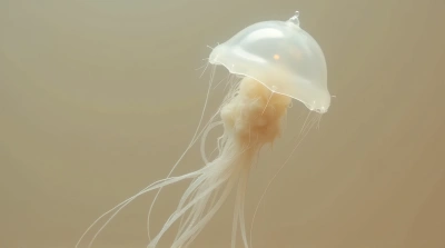 Translucent Gelatinous Creature With Tentacles