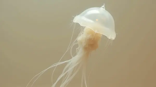 Translucent Gelatinous Creature With Tentacles
