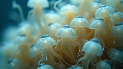 Translucent Jellyfish Cluster in Soft Light