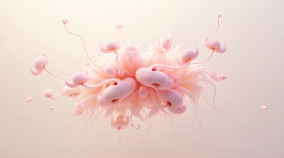 Translucent Pink Sea Creatures With Tentacles