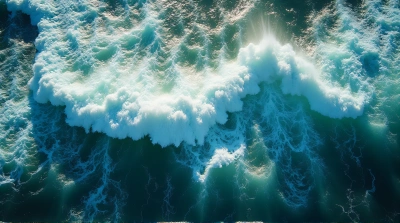 Turbulent Sea Currents With Swirling Tides