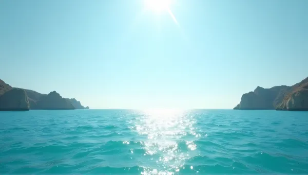 Turquoise Water Bay Surrounded By Rocky Cliffs