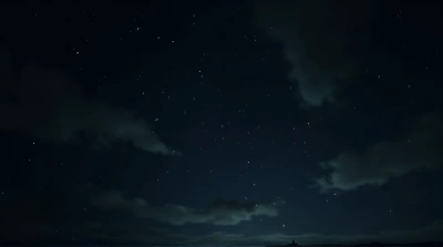 Twinkling Lights Amid Soft Wispy Formations