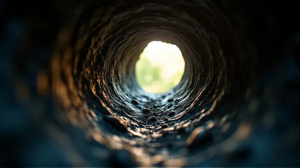 Underground Hollow Lit By Soft Daylight