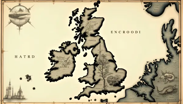 United Kingdom Map Highlighting Cities And Landmarks