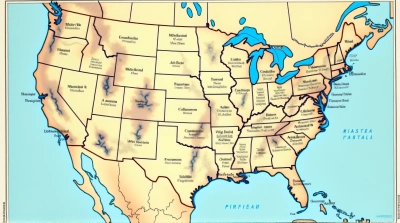 United States Map With Cities Rivers And States