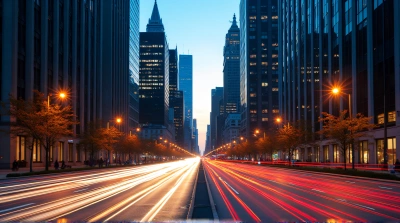 Urban Lights Time Lapse With Colorful Streaks
