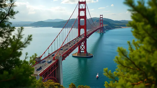 Vermilion Suspension Bridge With Steel Supports