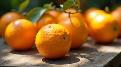 Vibrant Citrus Spheres On Rustic Surface