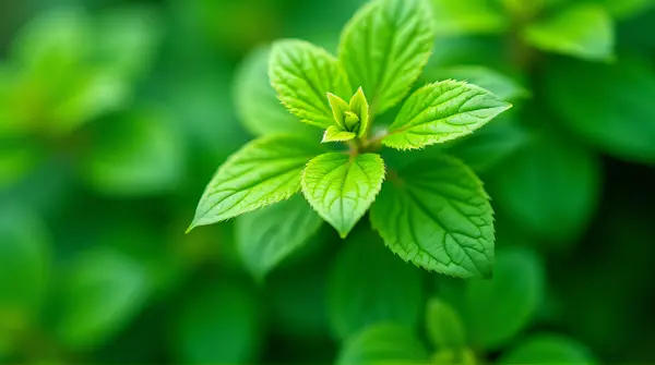 Close-up of vibrant foliage cluster showing detailed veins and varied emerald shades against blurred background