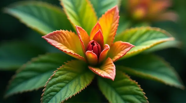 Vibrant Foliage Cluster In Soft Natural Light