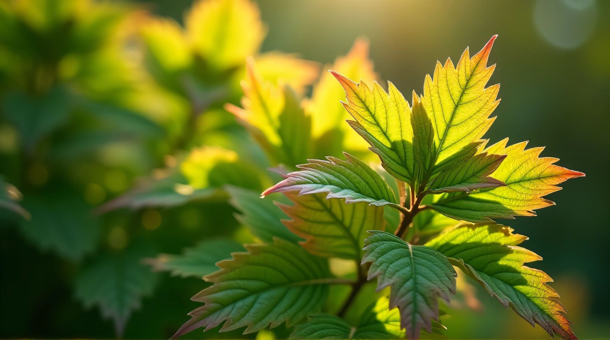 Vibrant Foliage Clusters Highlighting Leaf Patterns