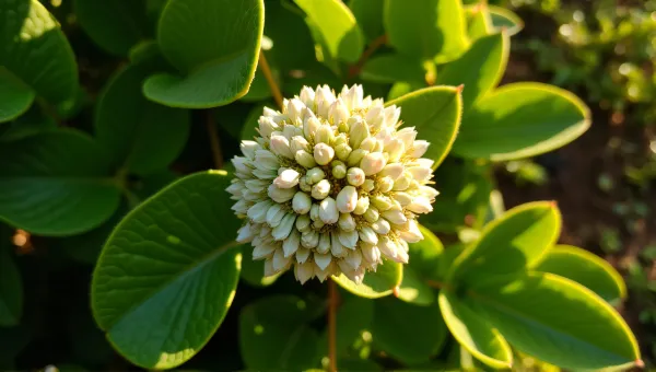 Vibrant Foliage And Pale Blossom Overhead View