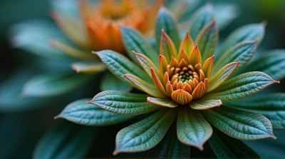 Vibrant Foliage Patterns Macro Photography