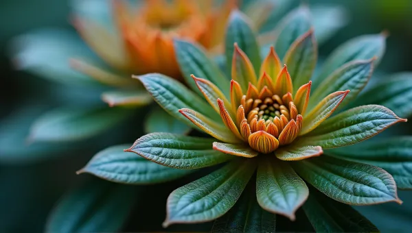 Vibrant Foliage Patterns Macro Photography