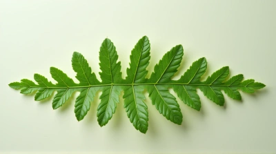 Vibrant Leaf Sprig With Serrated Edges