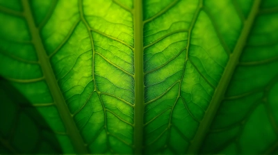 Vibrant Leaf Surface Showing Natural Structure