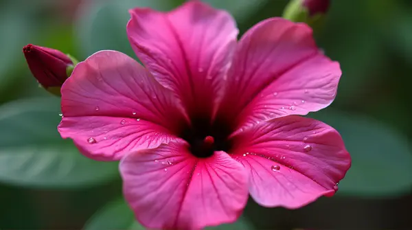 Vibrant Magenta Petals With Water Droplets Texture