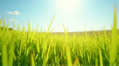 Vibrant Meadow Texture Under Bright Daylight