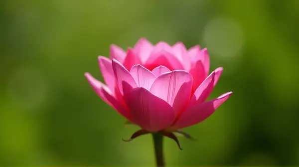 Vibrant Pink Flower Opening Petals Bright Light