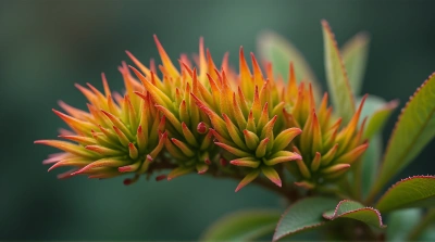 Vibrant Serrated Foliage Cluster Close-Up