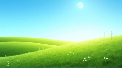 Vibrant Turf Under Clear Blue Sky