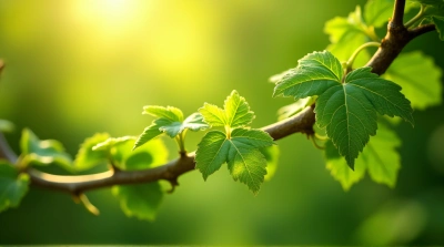 Vibrant Vine With Twisting Tendrils In Sunlight