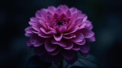 Vibrant Violet Flower Close-Up Sharp Focus