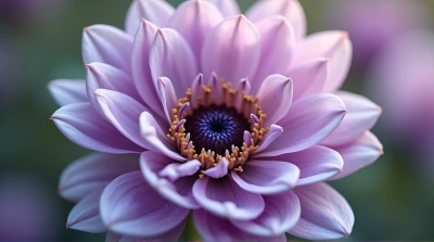 Vibrant Violet Ivory Blossom Close-Up Texture