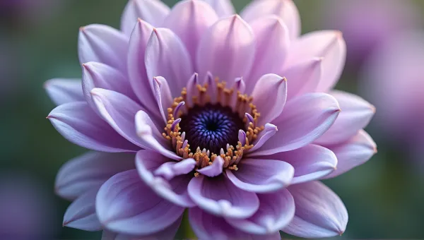Vibrant Violet Ivory Blossom Close-Up Texture