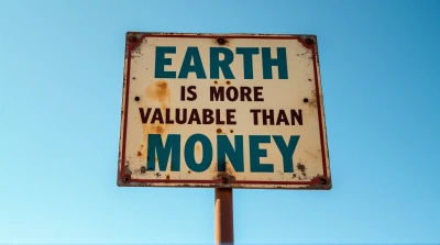 Vintage Metal Sign With Impactful Environmental Message