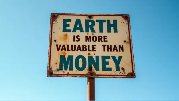 Vintage Metal Sign With Impactful Environmental Message