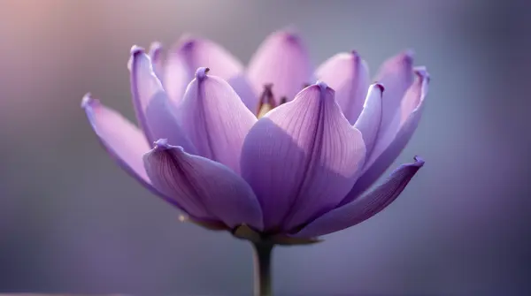 Violet Flower Petals Unfurling Texture Closeup