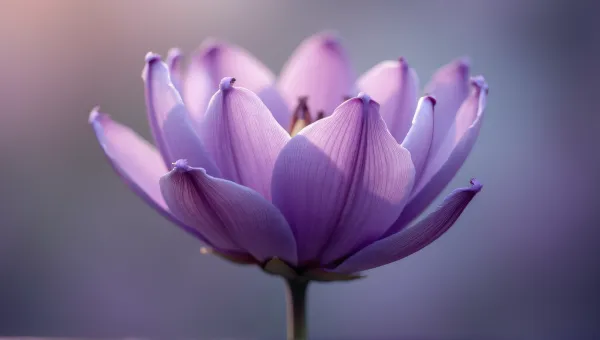 Violet Flower Petals Unfurling Texture Closeup