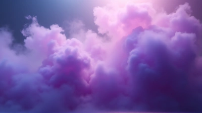 Violet Mist Rising Softly In Light