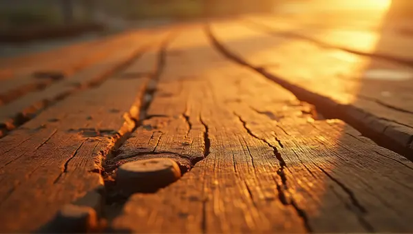 Warm Chestnut Wood Grain Close-Up Natural Light