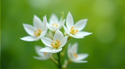 White Flower Blooms Close-Up With Soft Shadows