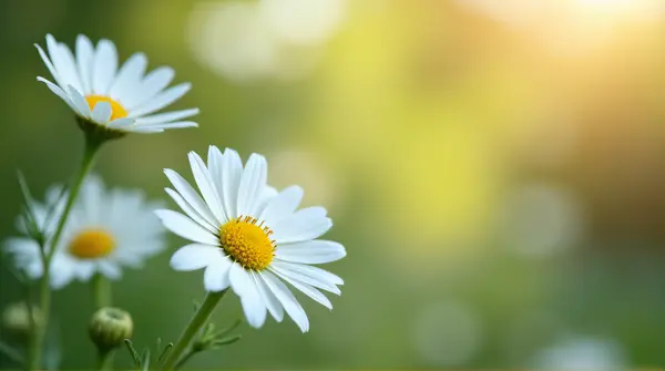 Close-up of white flowers with soft natural background and selective focus on blossoms