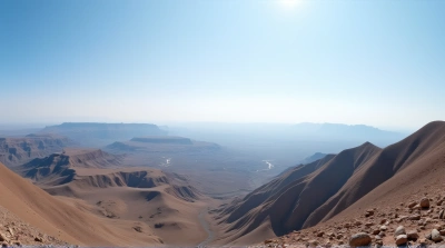 Wide-Angle View Of Layered Elevated Ridges