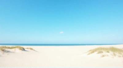 Wide Sandy Coastline Stretching To Horizon
