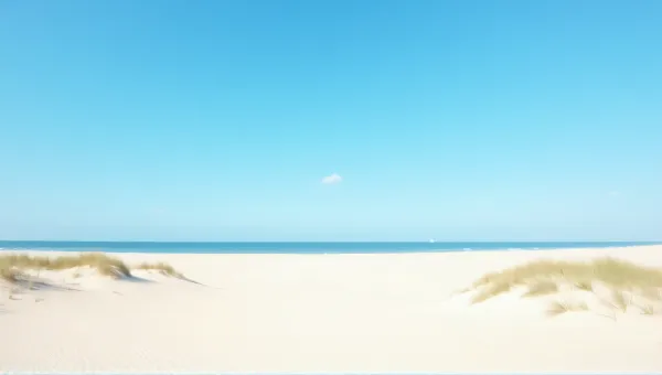 Wide Sandy Coastline Stretching To Horizon