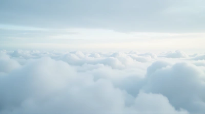 Wide Silvery Sky With Soft Layered Clouds